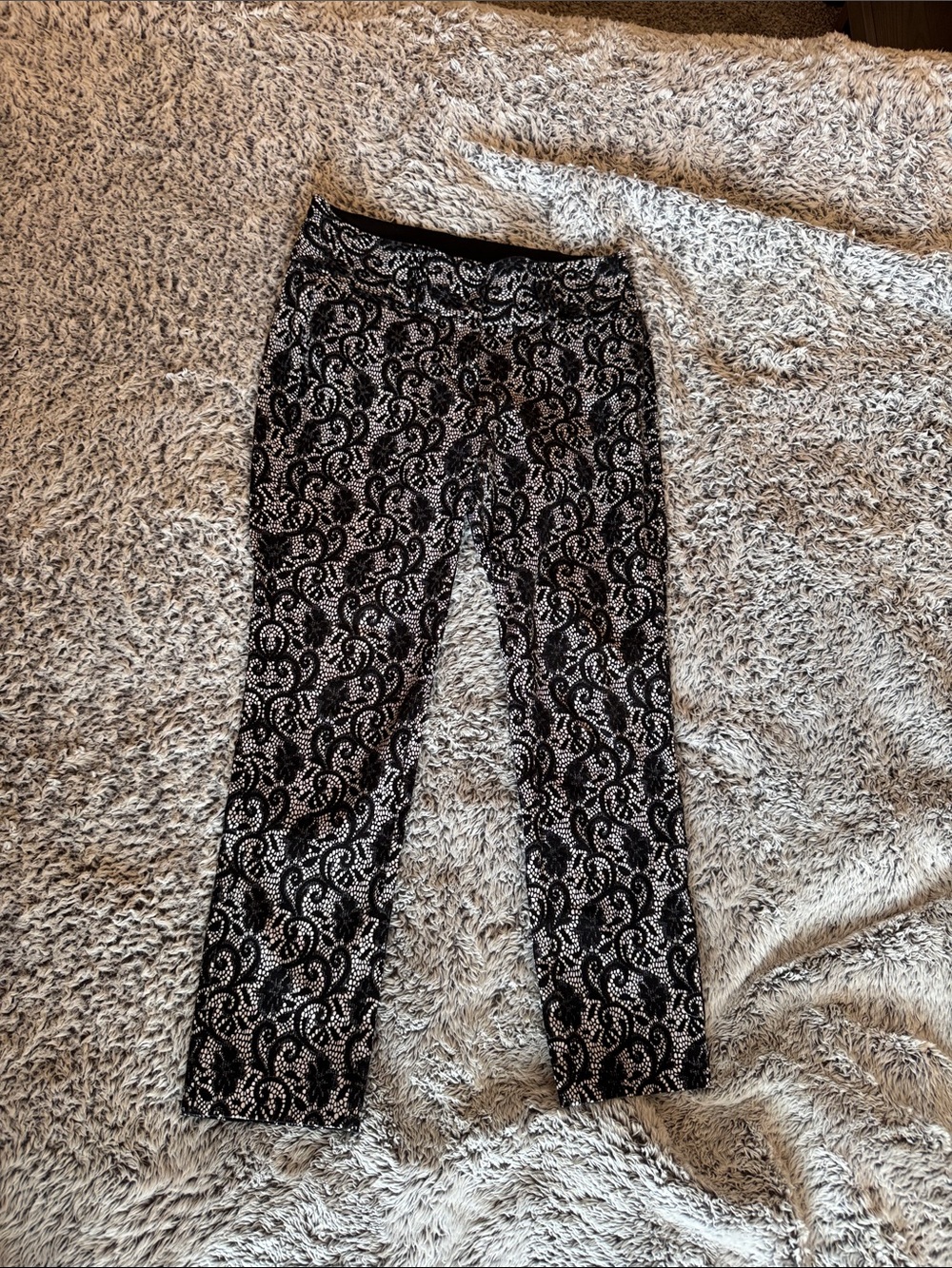 Candie's Black and White Paisley Skinny Jeans